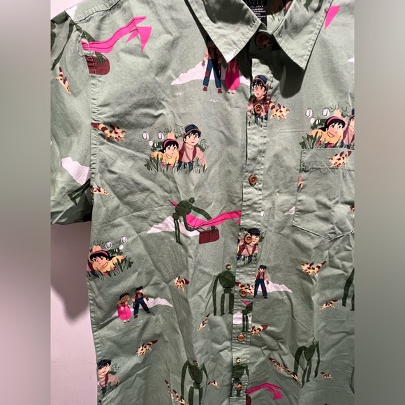 Studio Castle in the Sky Pazu, Sheeta, and Friends Woven Button-Up (Large) - Picture 5 of 7